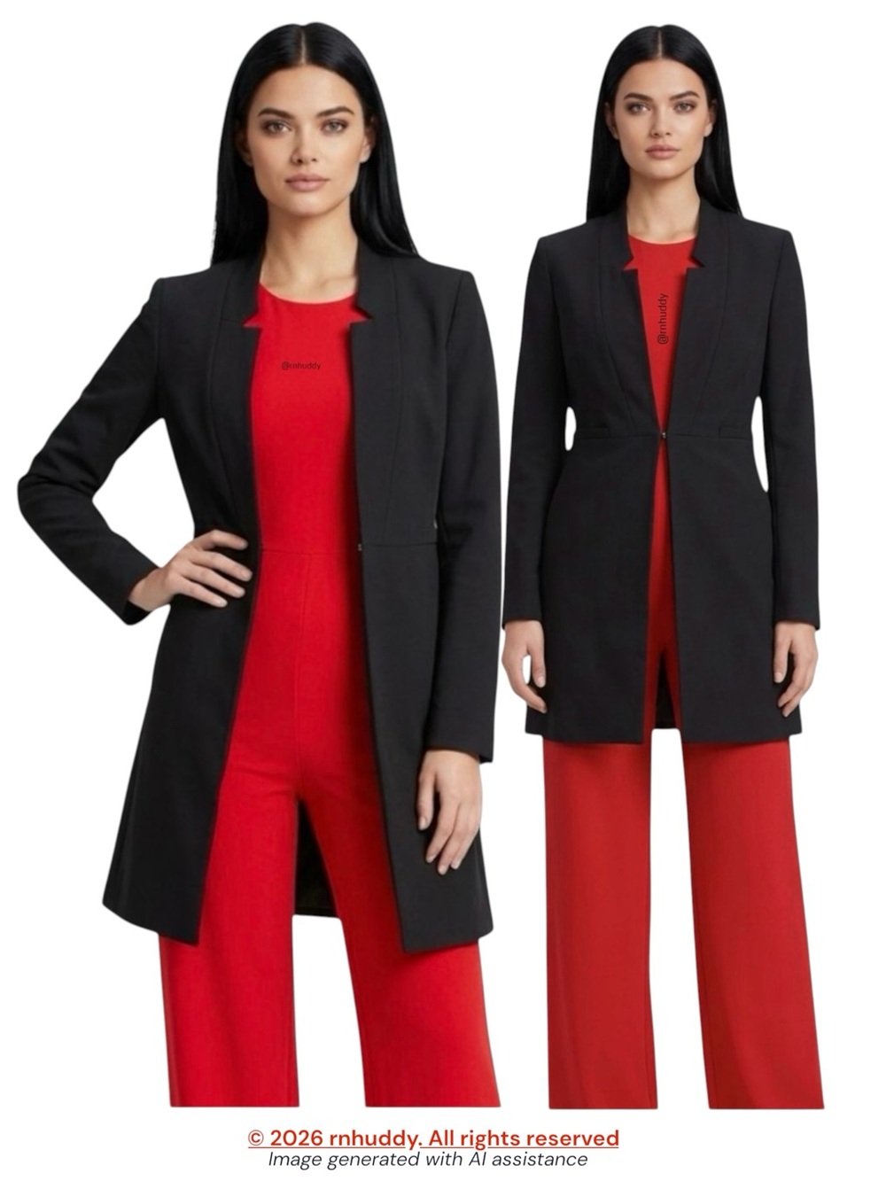 Zara S black inverted lapel longline blazer